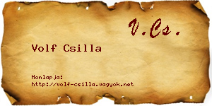 Volf Csilla névjegykártya