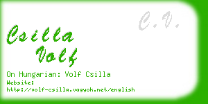 csilla volf business card